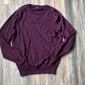 J. Crew Men's Crewneck Sweater in Deep Plum
